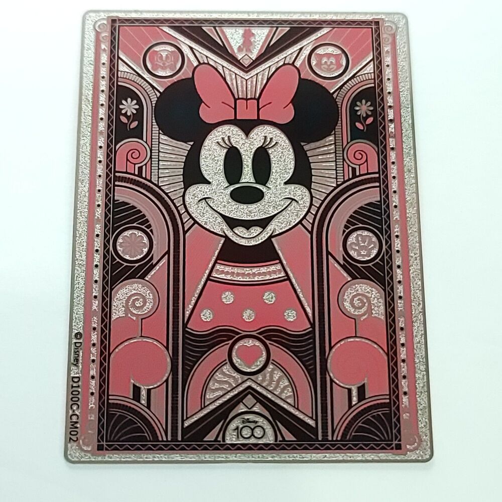 Minnie Mouse Card Fun Disney 100th Anniversary Carnival Metal Card